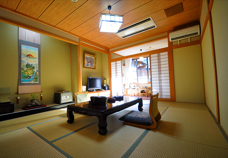 All guest rooms have rotenburo open-air baths attached Anyone can make themselves at home and enjoy the onsen (hot springs)